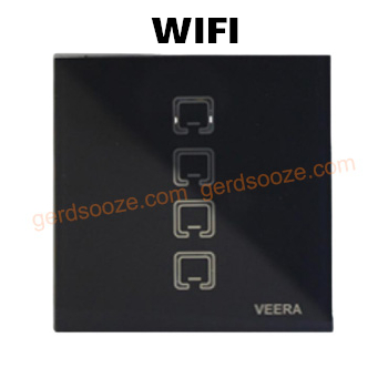 'کلید لمسی چهار پل ویرا مشکی مدل هوشمند T4 WIFI'